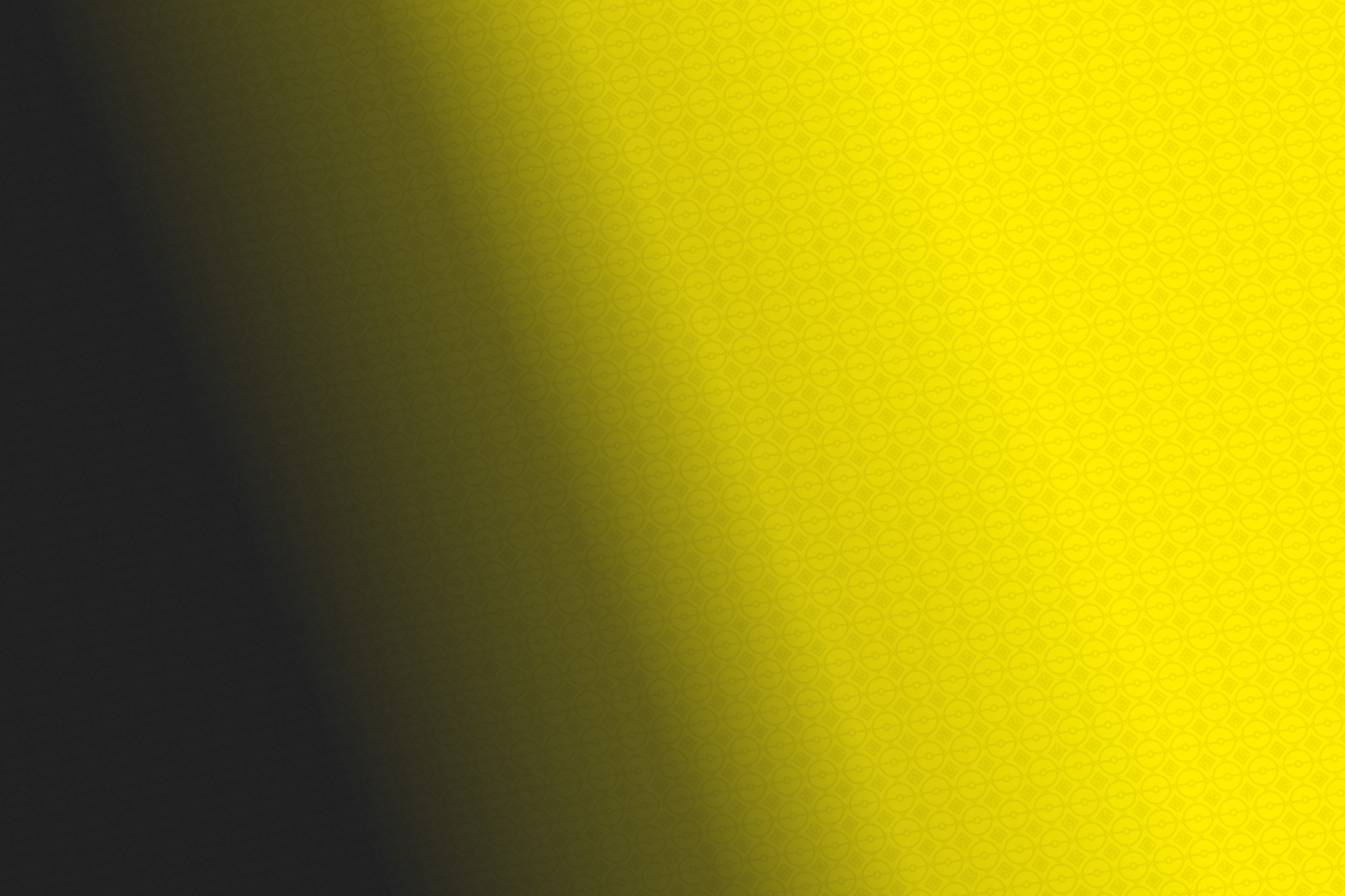 Dark navy transitioning to bright yellow gradient with geometric circle pattern, bold and striking